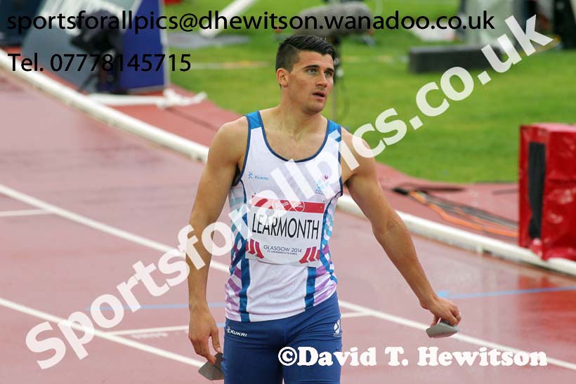 Guy Learmonth (Scotland) in the 800 metres at the Commonwealth Games, Glasgow. Photo: David T. Hewitson/Sports for All Pics